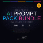 Complete AI Prompt Pack Bundle – 140 Prompts Across 5 Niches